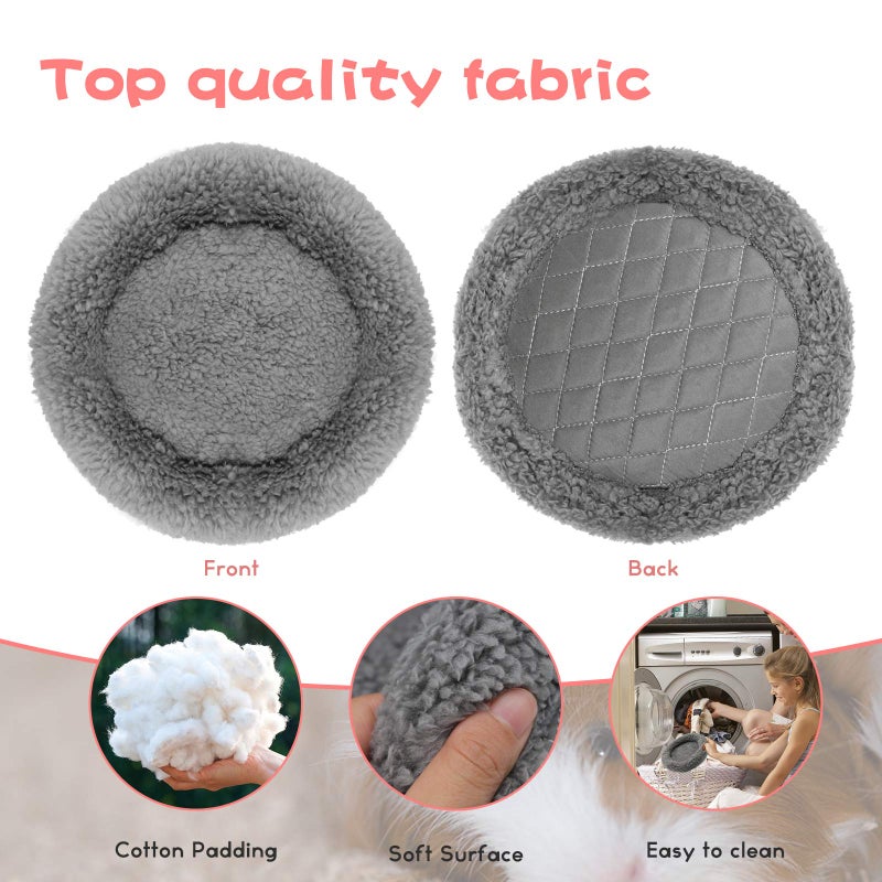 BWOGUE Hamster Bed,Round Velvet Warm Sleep Mat Pad for Hamster/Hedgehog/Squirrel/Guinea Pig/Rats and Other Small Animals - Image 3